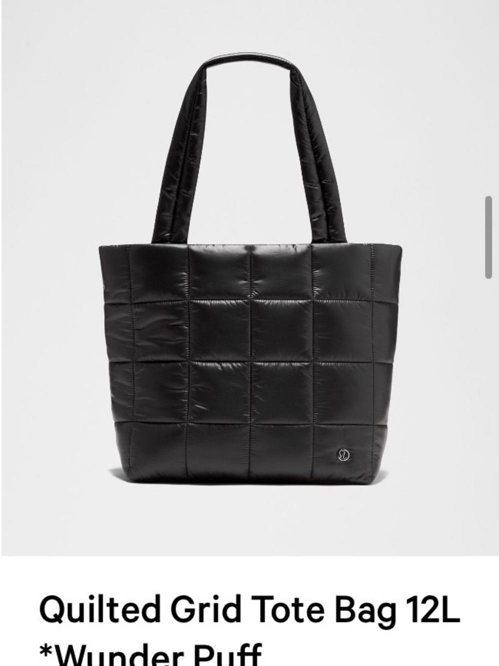 lululemon athletica Quilted Grid Tote — Black